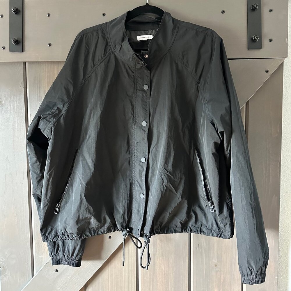 Good American Essential Nylon Track Jacket - EUC